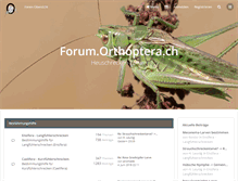 Tablet Screenshot of forum.orthoptera.ch